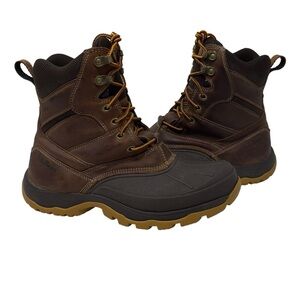 LL Bean Mens Storm Chasers Leather Primaloft Insulated 200G Boots Size 9 M Brown